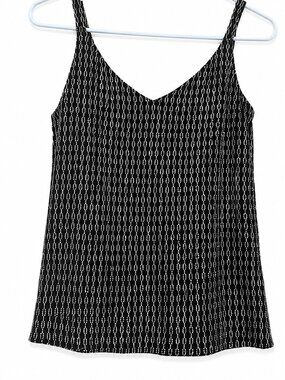 Alex Evenings Black White Y2K Camisole Top Size 8 Lined